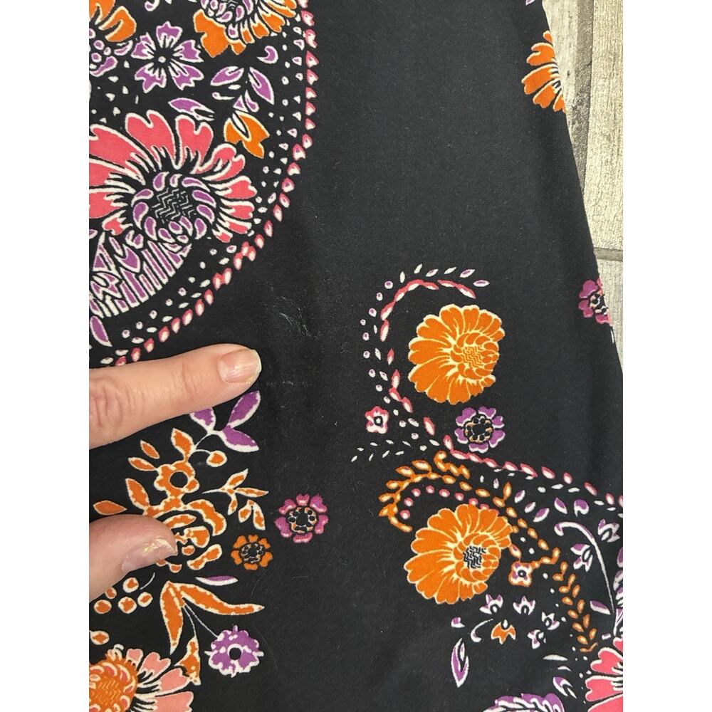 NWT Harlow & Rose Black Floral Paisley Bell Sleeves Boho Dress Size Large - Picture 10 of 10